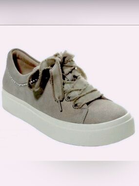 Vaneli Sport Yolki Lace Up Sneaker Grey Suede size 10N